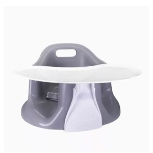 Upseat Baby Floor Chair and Booster Seat with Tray in Grey